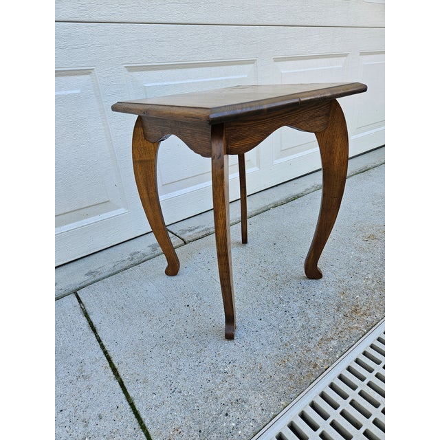 Early 20th Century Vintage Square Oak Plant Stand or Small Side Table For Sale - Image 5 of 6