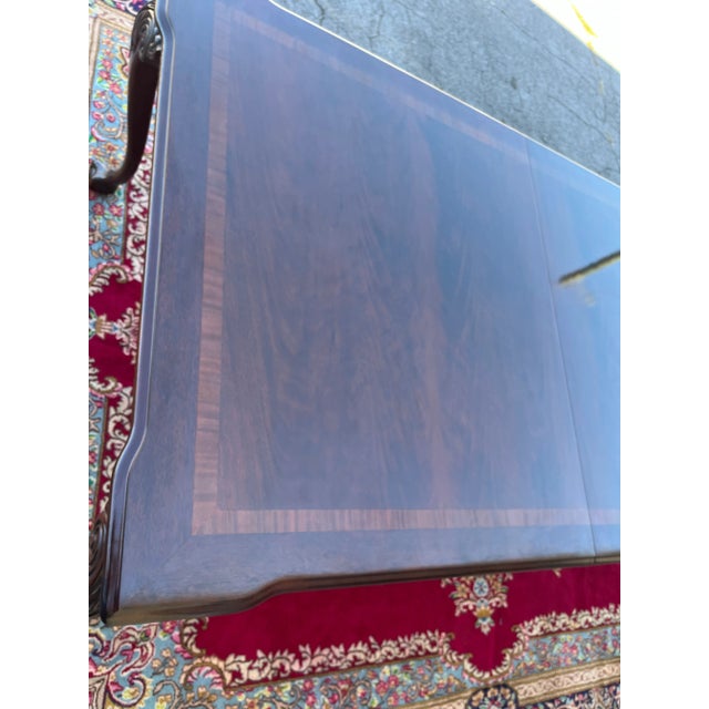 Late 20th Century Thomasville Flame Mahogany Dining Table For Sale - Image 5 of 14