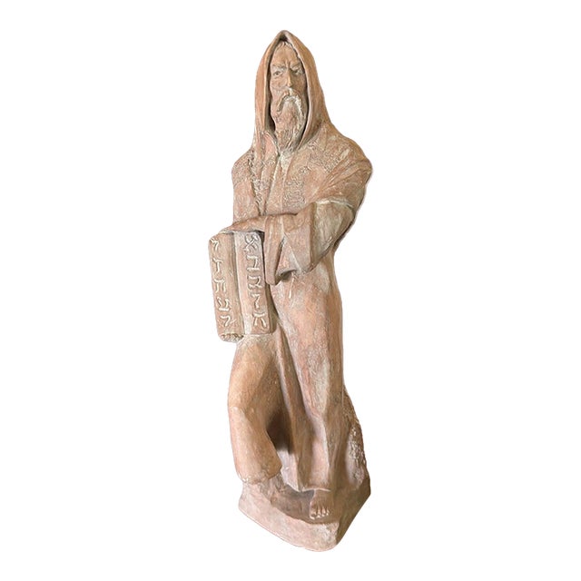 Moses and 10 Commandments Durastone Statue Austin Prod 1980 For Sale