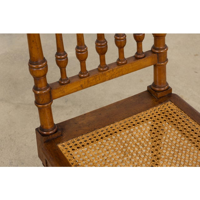 Brown Late 19th Century French Louis XIII Style Dining Chairs W/ Cane Seats - Set of 6 For Sale - Image 8 of 18