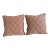 Vintage Brown Woven African Square Decorative Pillows - Set of 2 For Sale