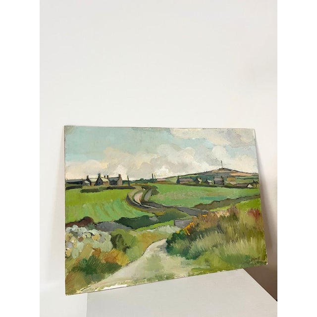 1980s British Artist, Path to Botallack, Penwith, Cornwall, Oil on Board, 20th Century For Sale - Image 5 of 5