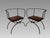 Mid Century Modern Style Minimalist Black Wrought Iron Occasional Chairs, a Pair For Sale - Image 9 of 14