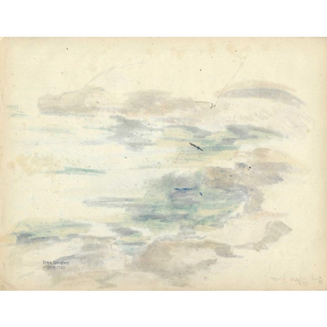 Grace Spongberg (American, 1906-1992) "By Blow Hole" oil pastel on paper, titled and estate stamp on reverse. Grace...