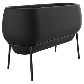 Lace Black Planter by Mowee For Sale