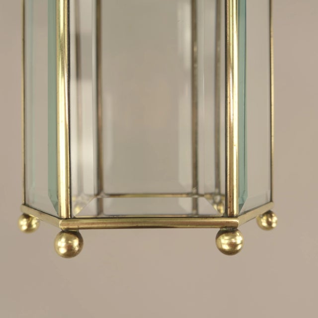 Art Deco Viennese Pendant Chandelier with Hand-Cut Glass, 1920s For Sale - Image 3 of 10