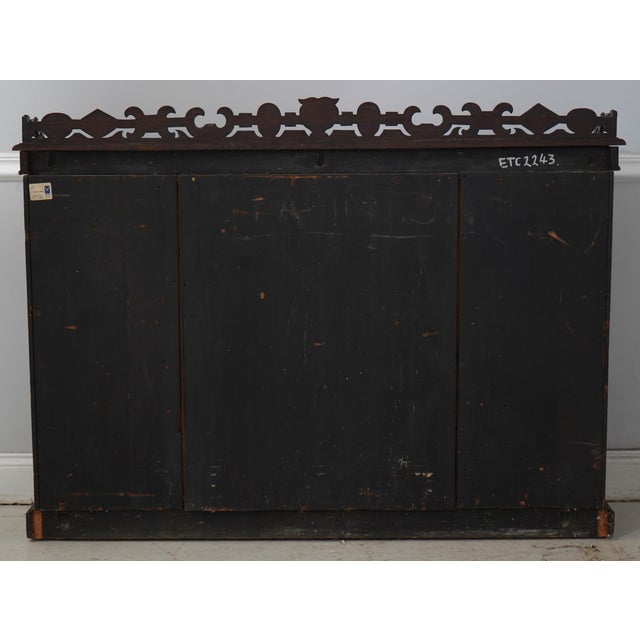Antique Italian Victorian Style Mahogany Display Cabinet For Sale - Image 18 of 18