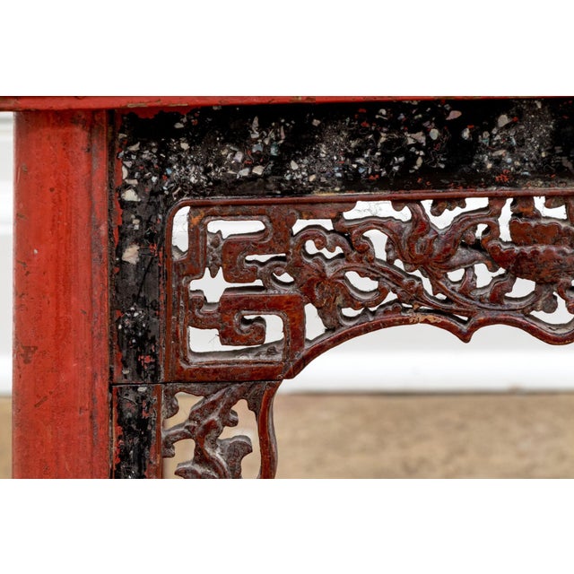 Late 19th Century Chinese Red Lacquered and Gilt Bride's Chair For Sale - Image 9 of 12