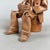 Brown Artisanal Italian Terracotta Sculpture of Man with Pipe, Apulia, 20th Century For Sale - Image 8 of 11