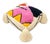 Abstract Moroccan Wool Pouf For Sale