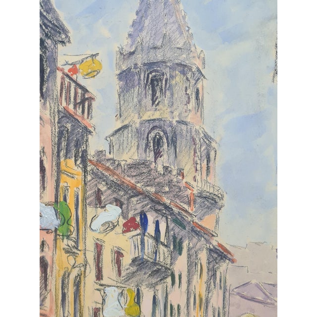Marguerite Allar, Marseille, 1929, Crayon, Gouache & Watercolor, Framed For Sale - Image 4 of 5