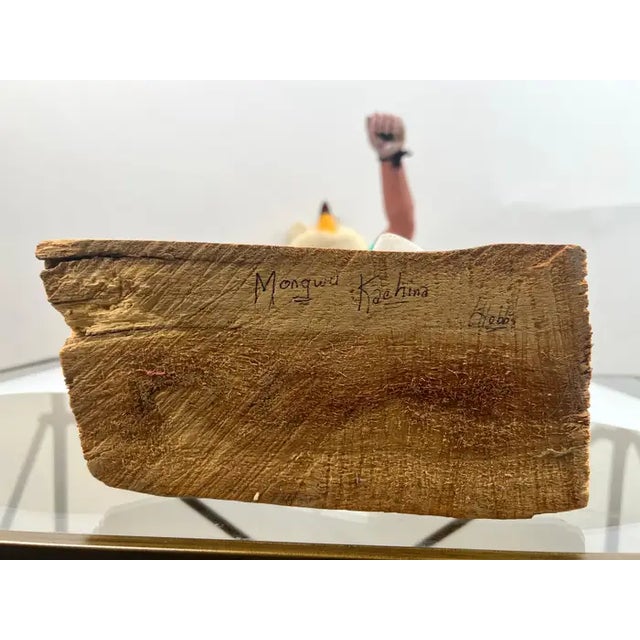 Hopi Owl Kachina Native American Carved Wood Figure, Signed, Late 20th Century 1990's For Sale - Image 18 of 18