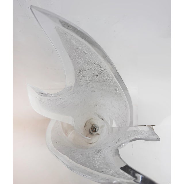 Transparent 1970s Modern Acrylic Flame Table Lamps, Maison Rougier Attributed, Pair For Sale - Image 8 of 8