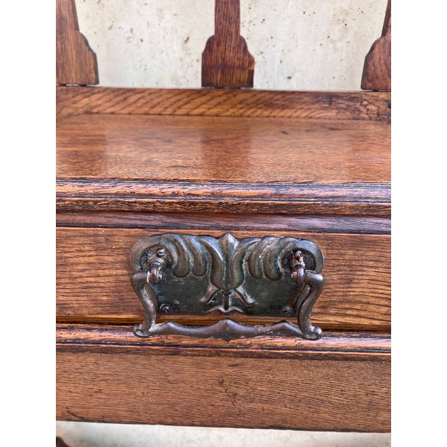 English Mahogany Hall Stand, 1890s For Sale - Image 10 of 14