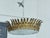 Mid 20th Century Spanish Midcentury Gilt Metal Semi-Flush Crown Chandelier with Tiered Foliage For Sale - Image 9 of 12