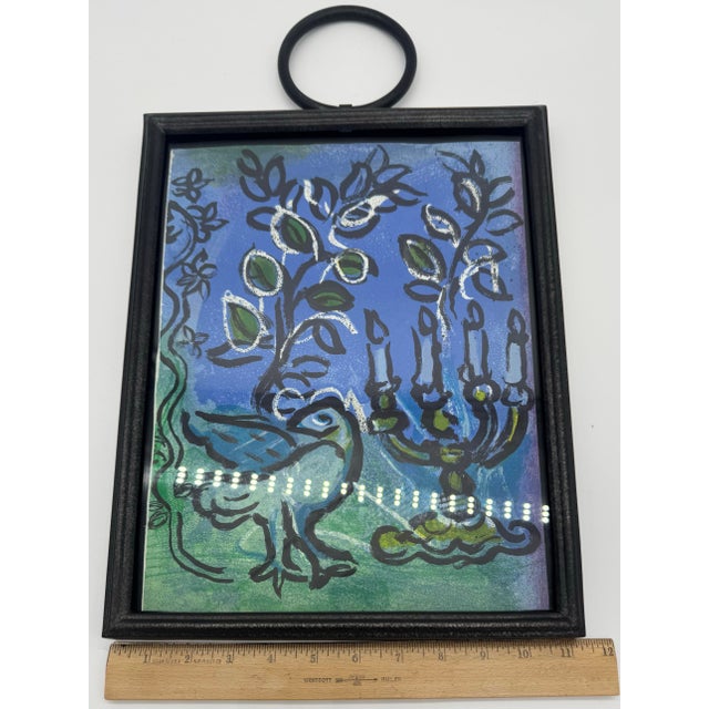 1962 Marc Chagall “The Candlestick” Original Color Lithograph, Jerusalem Windows For Sale - Image 10 of 12