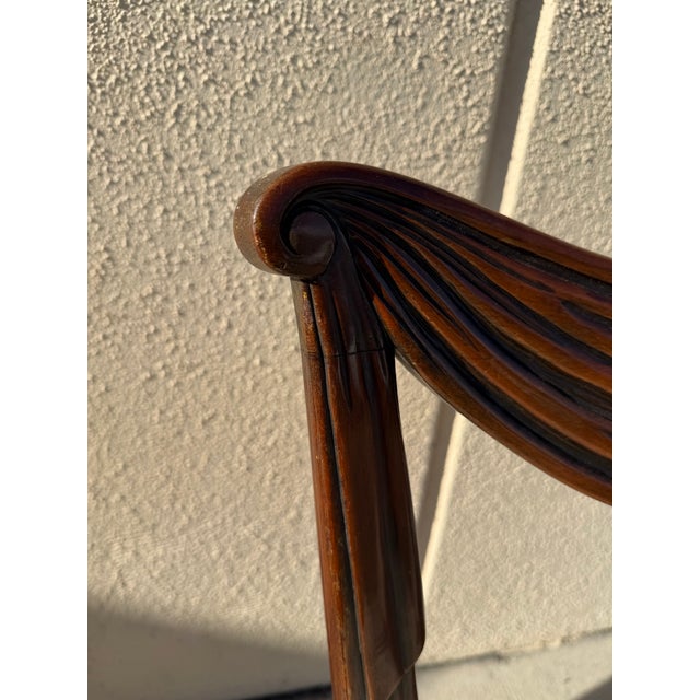 1940s 1940s Hollywood Regency Carved Wood Swag-Back Chairs in the Manner of Grosfeld House For Sale - Image 5 of 12