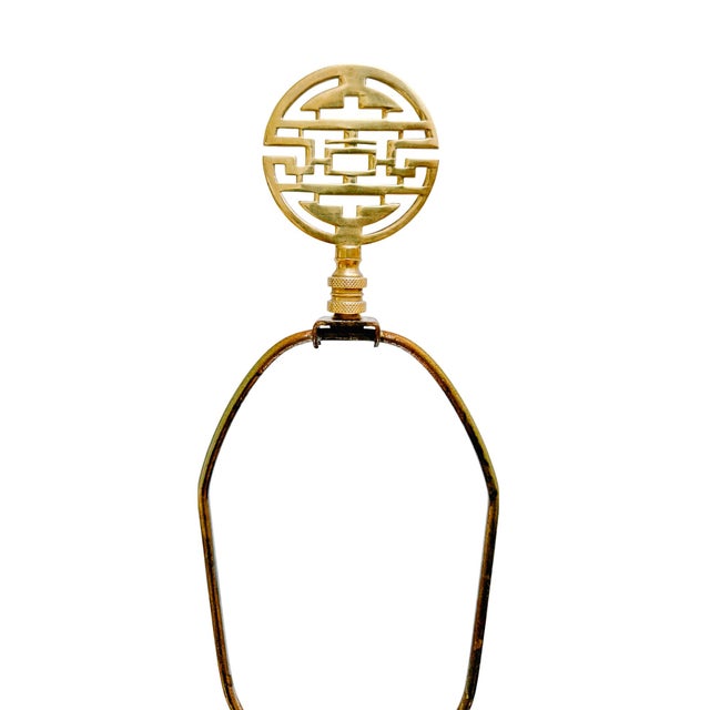 Mid 20th Century Chinoiserie Powder Blue Double Happiness Ginger Jar Lamps - A Pair For Sale - Image 11 of 13