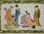 1970s Vintage Five Oriental Asian Women Musical Scene Embroidered Picture Wall Hanging For Sale - Image 5 of 12