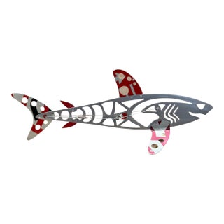 Maco Shark Aluminum Industrial Sculpture One of Kind Signed Modern For Sale