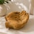 Extraordinary vintage hand carved wooden sculpture featuring a pair of deeply cupped hands carved from solid wood. This...