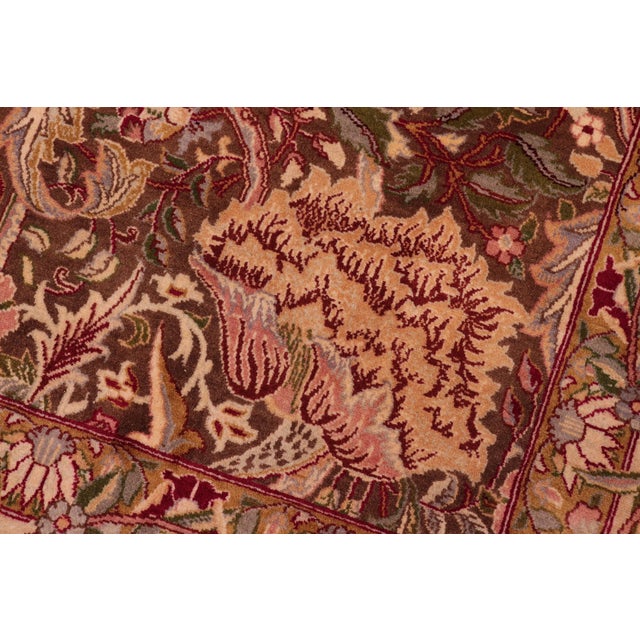 Shabby Chic William Morris 1990's Pak-Persian Brown/Ivory Wool Rug - 9'1'' X 12'6'' For Sale - Image 3 of 9