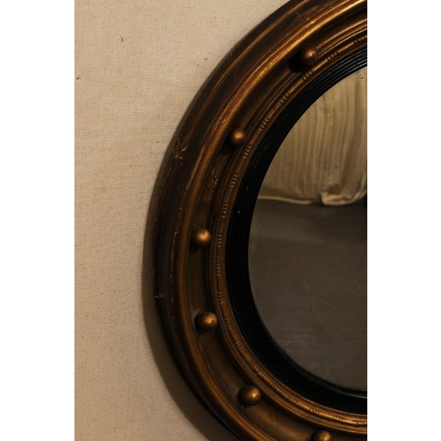 19th C. Bulls-Eye Mirror, Black & Bronze For Sale In Atlanta - Image 6 of 11