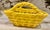 1980s Pottery Yellow Basket For Sale - Image 5 of 6