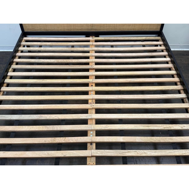 Eastern King Williams Sonoma for West Elm Ida Woven Bed For Sale - Image 12 of 12