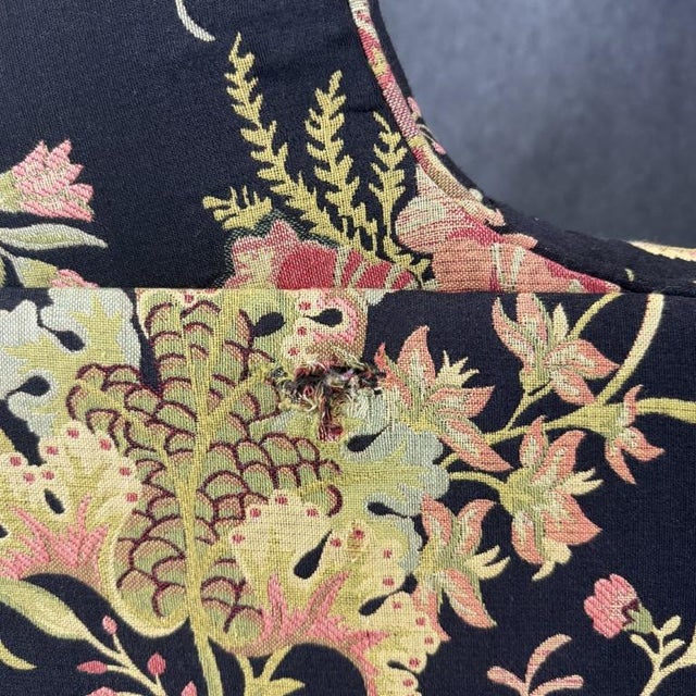 Vintage Queen Anne Upholstered Wingback Chair For Sale - Image 14 of 15