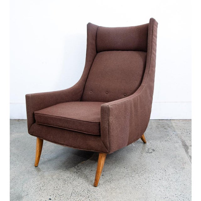 Mid-Century Modern 1960s Mid-Century Modern Lounge Chair Attributed to Kroehler with Brown Ottoman For Sale - Image 3 of 11
