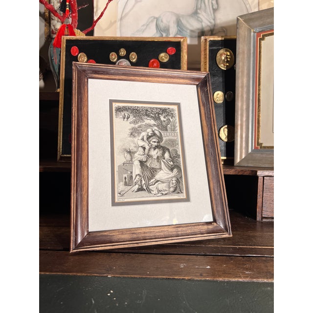 19th Century Fine Grand Tour Style Italian Print in Vintage Frame For Sale - Image 4 of 10