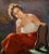 Italian Young Woman Admiring Her Ring – Italian Belle Époque Oil Painting, c.1890s For Sale - Image 3 of 8