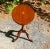 Mid 20th Century Vintage Small Mahogany Federal Oval Tilt Top Pedestal Table Candle Stand For Sale - Image 5 of 12