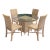 Authentic McGuire Antalya Laced Rawhide Dining Table & 4 Chairs For Sale