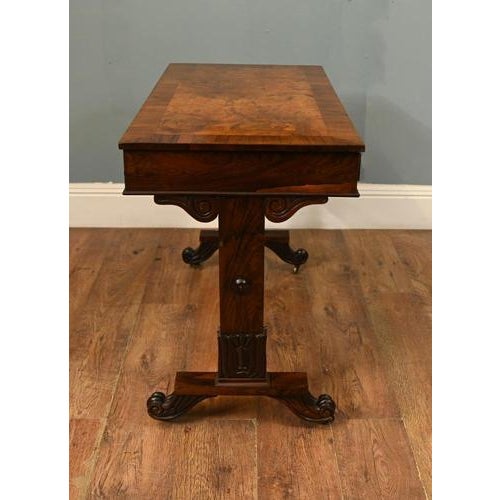 Regency Writing Table in Walnut, 1820 For Sale - Image 11 of 12