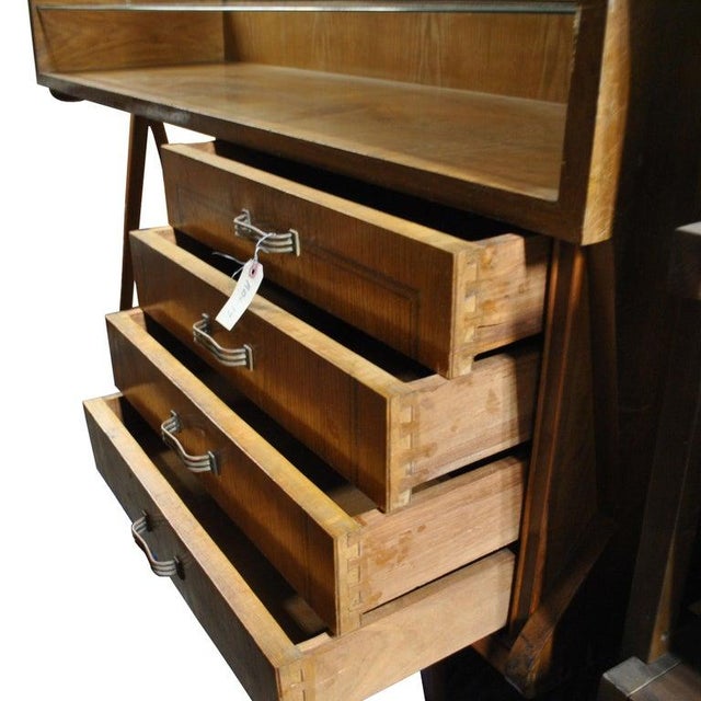 1940s Modern Italian Wooden Display Cabinet For Sale - Image 5 of 8