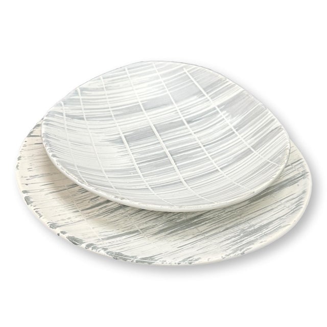 French Faux Bois Soup & Salad Set, Service for 8 For Sale - Image 4 of 6