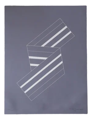 Eskil Hansson, Composition, Color Lithograph, 1976