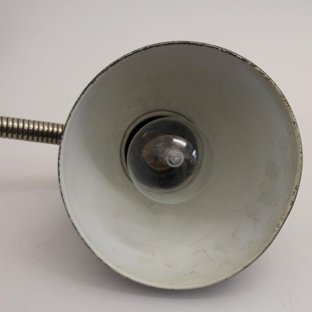 Black Vintage Desk Clamp Lamp with Swan Neck by Christian Dell for Kaiser Idell, 1940s For Sale - Image 8 of 10