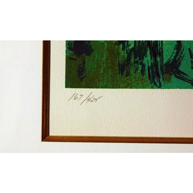 Leroy Neiman LeRoy Neiman Prowling Leopard With New Custom Gold Frame Hand Signed Limited Ed. For Sale - Image 4 of 6