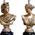 1950s Mid Century Modern High Style Hollywood Regency God & Goddess Pillar Table Lamps - a Pair For Sale - Image 4 of 7