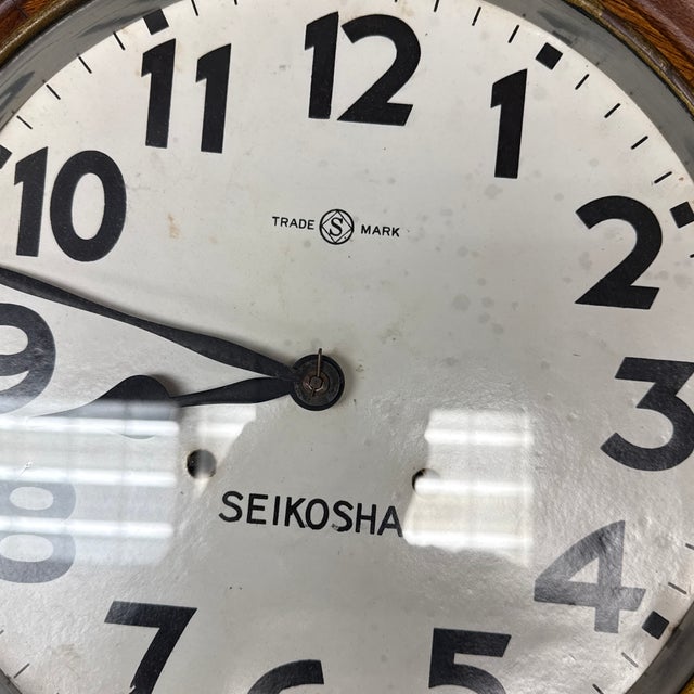 Antique Seikosha Wall Clock For Sale - Image 12 of 12
