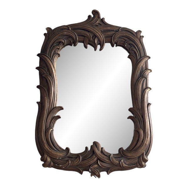 Ornate 1920s Plaster Mirror For Sale