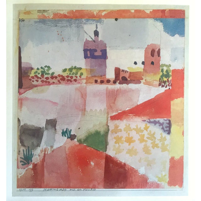 Paul Klee Vintage 1967 Authentic Lithograph Print " Hammamet With Mosque " 1914 For Sale - Image 10 of 10
