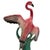 1950s 1950s Mid-Century 11" Tall Open Wing Pink Flamingo Ceramic Tabletop Statue, Pair For Sale - Image 5 of 18