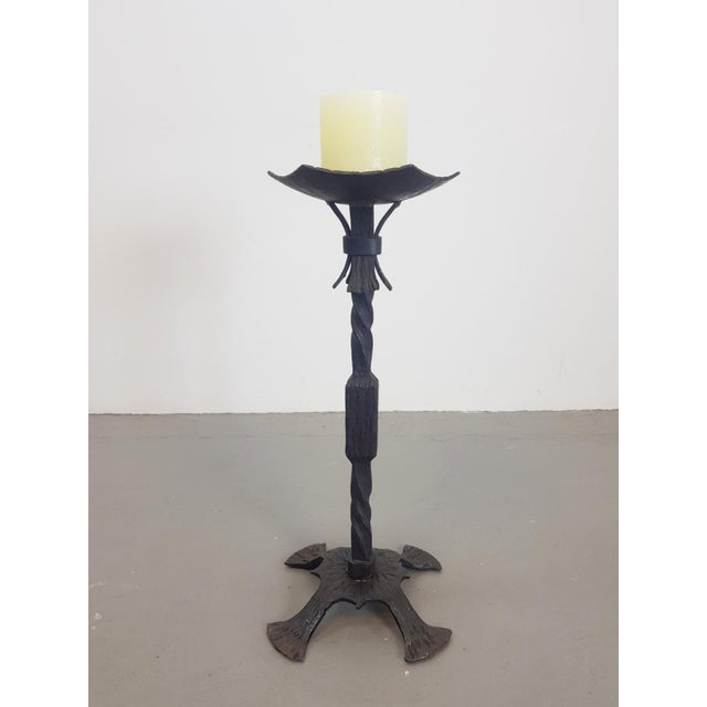 Brutalist Cast Iron Candleholder, Germany, 1960s For Sale - Image 9 of 9