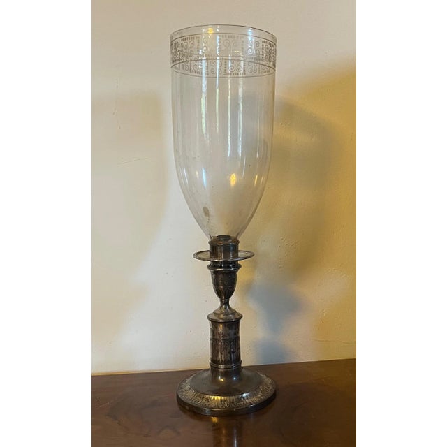 Antique Early 19th Century English George III Old Sheffield Plate Silver on Copper Photophore or Candlestick Lamp For Sale - Image 13 of 13
