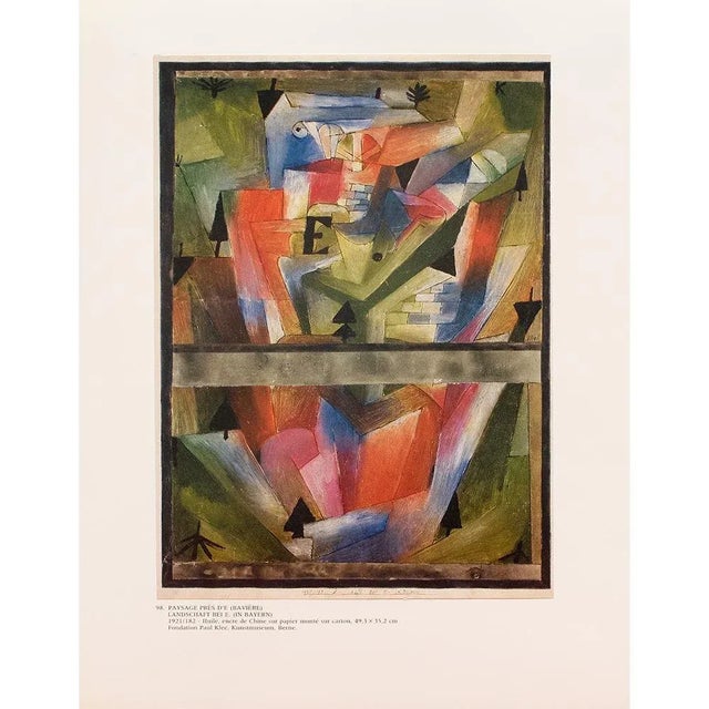 Printmaking Materials 1989 After Paul Klee "Landscape Near E (In Bavaria)", Full-Color Print From France For Sale - Image 7 of 8
