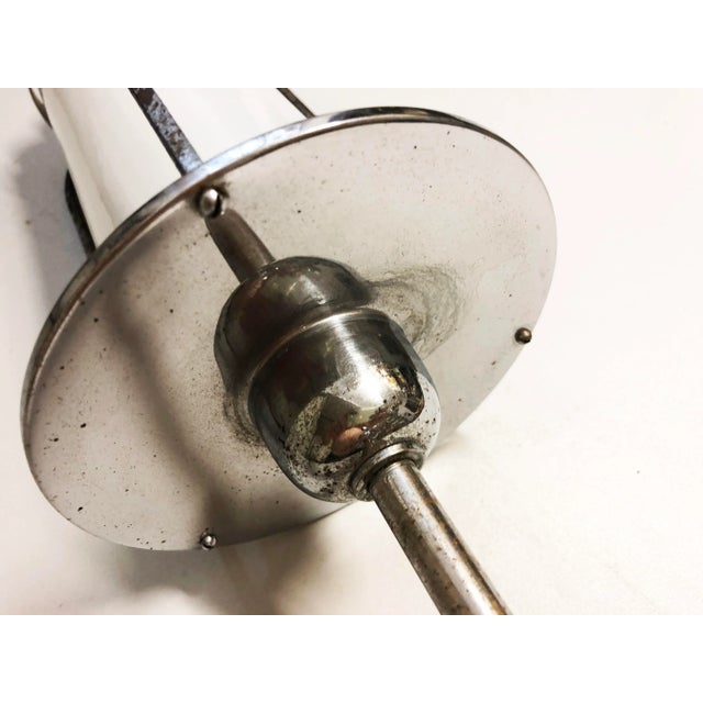 1930s Art Deco Opaline Glass Pendant For Sale - Image 5 of 16